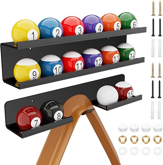 Amazon.com: Cosmos Acrylic Billiard Ball Storage Shelf Holder - Pool ...