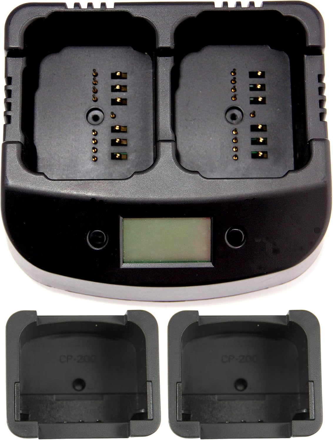 Two-Way Radio Battery Dual Charger for Motorola Radios | CP200D CP200 CP150, PR400 NNTN4496, NNTN4970, NNTN4851 Battery