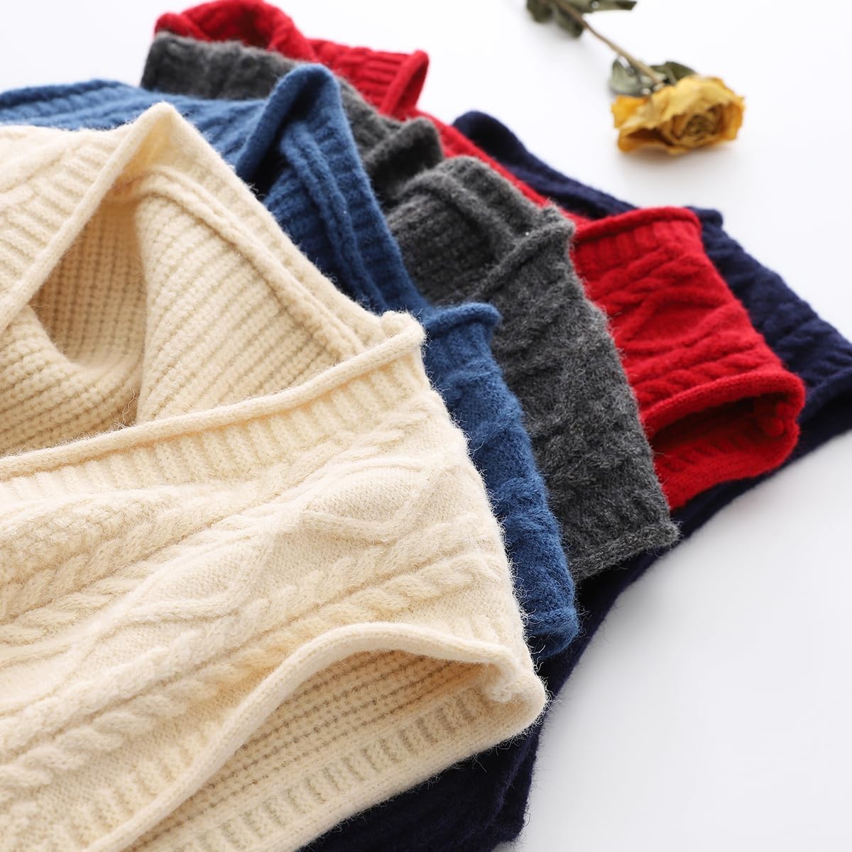 Minibee Women's Sweater Vest Casual Sleeveless Cardigan V-Neck Button Down Vest with Pockets - Image 3