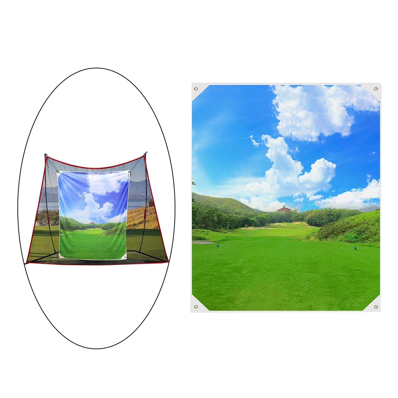 DYNWAVE Golf Target Cloth Golf Practice Net Target Cloth Replacement Swing Golf for Court Hitting Practice Golfing Yard