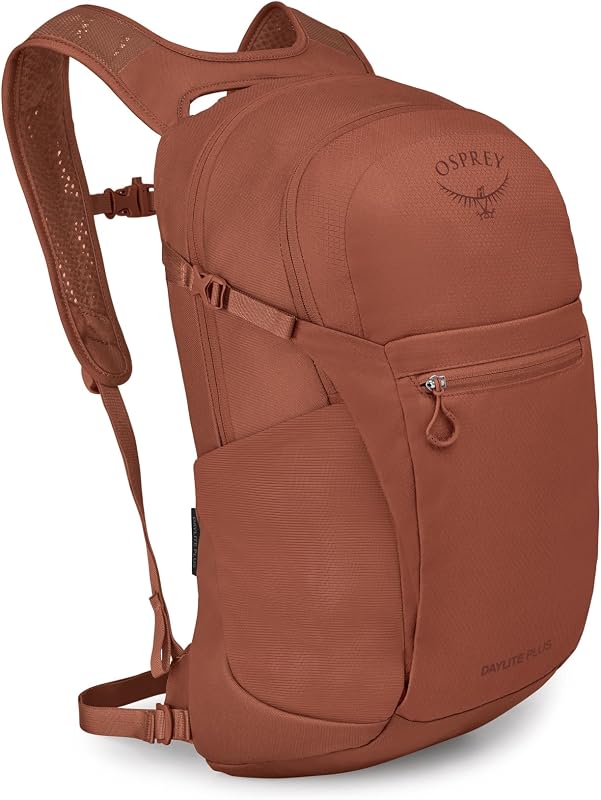 Mochila de viaje Osprey Daylite Plus - Paquete diario con funda para portátil, bolsillos para botellas y almacenamiento adicional, naranja porcelana