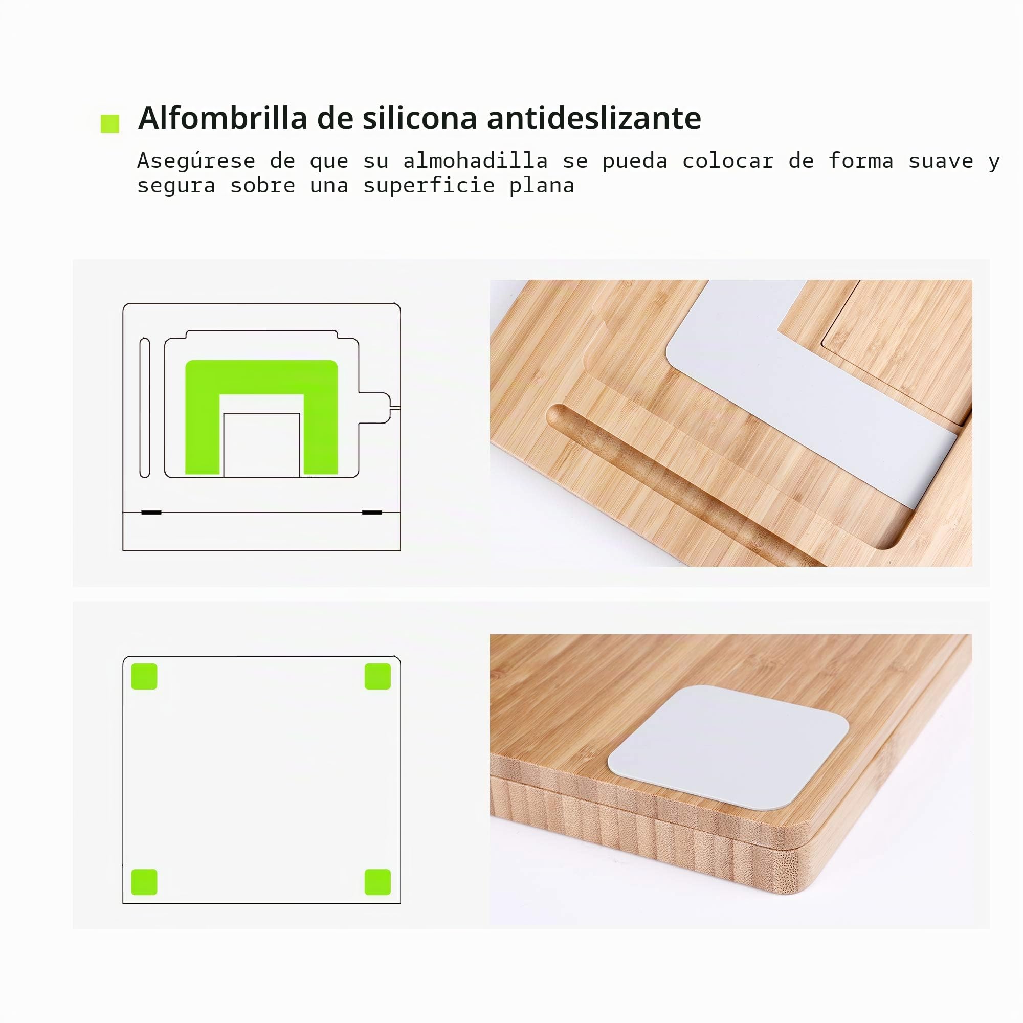 ELETIUO Soporte Ajustable Plegable para Tableta, Organizador de Madera de bambú multiángulo para iPad, Estable para Dibujar, Ver, Escribir (soporta múltiples Dispositivos)