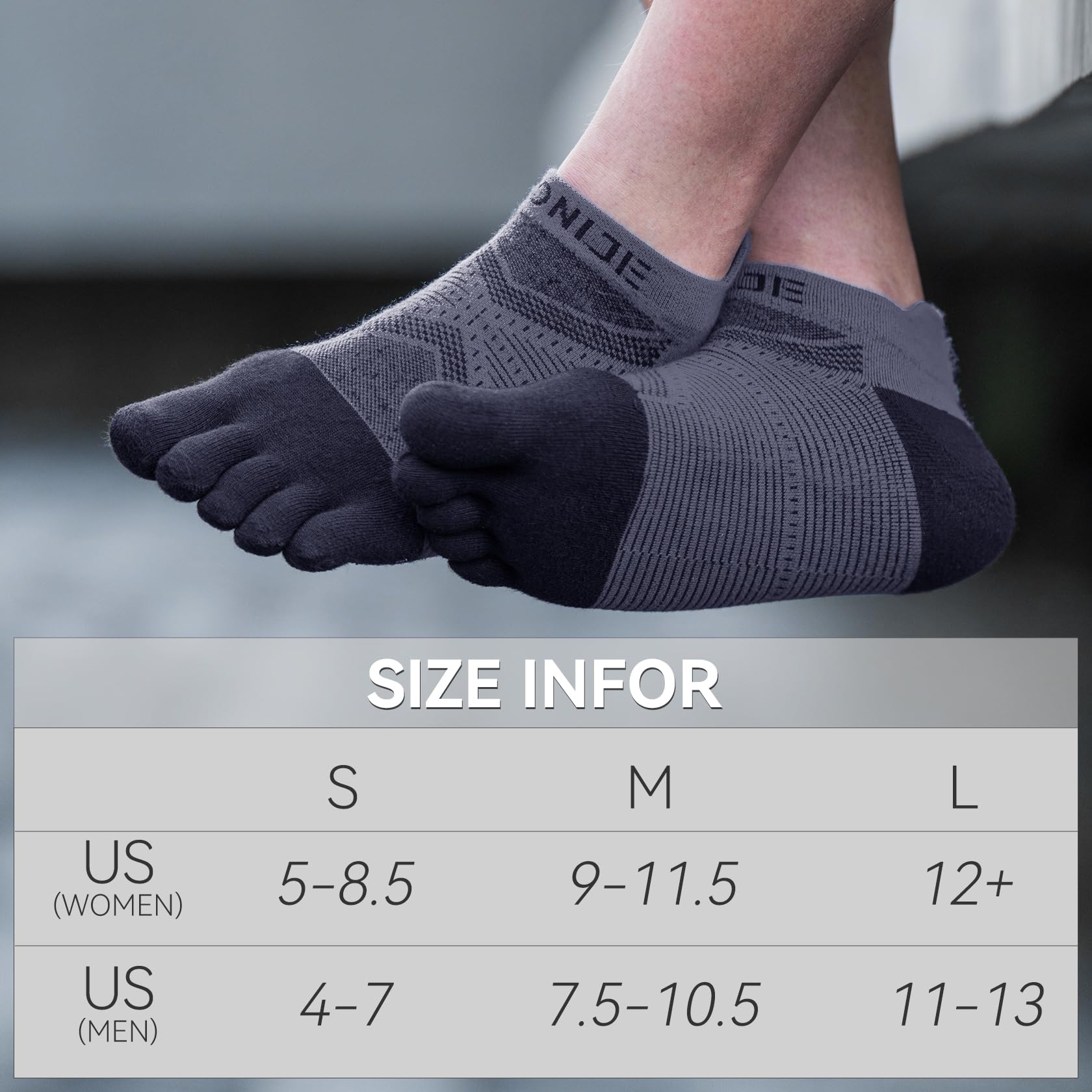 Zehensocken für Frauen Männer Coolmax Laufsocken 5 Fingersocken athletische Zehensocken 3 Paar