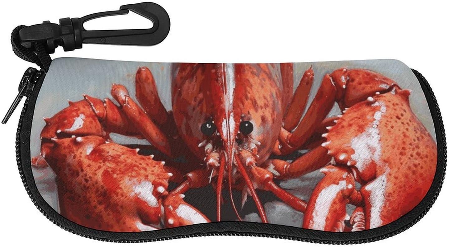 Lobster Glasses Case for Women, Sunglasses Storage Pouch