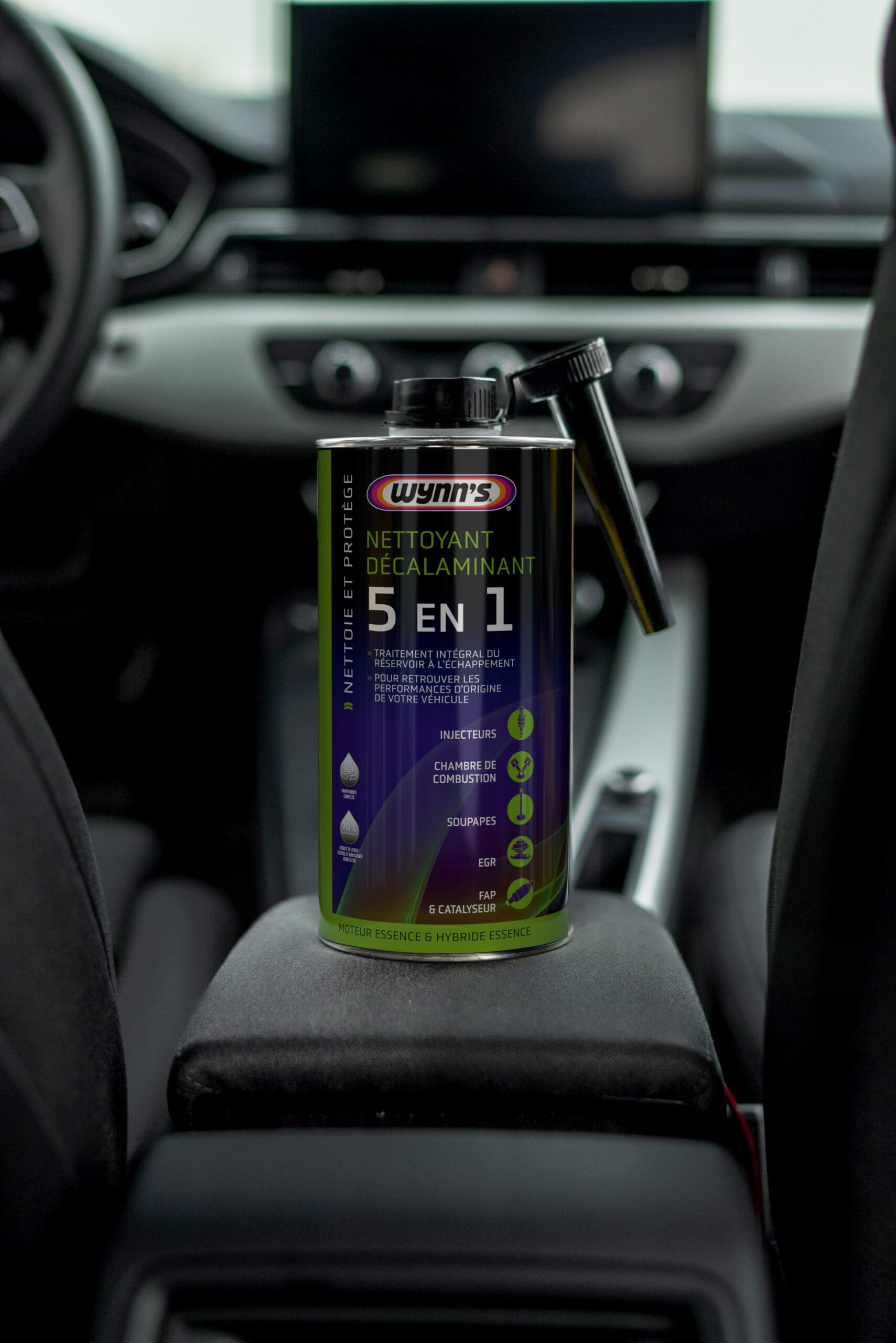 Wynn's Nettoyant Décalaminant Essence - Nettoyage Complet Injecteurs, Soupapes et Chambre de Combustion - Réduction des Émissions et Économie de Carburant - 1L