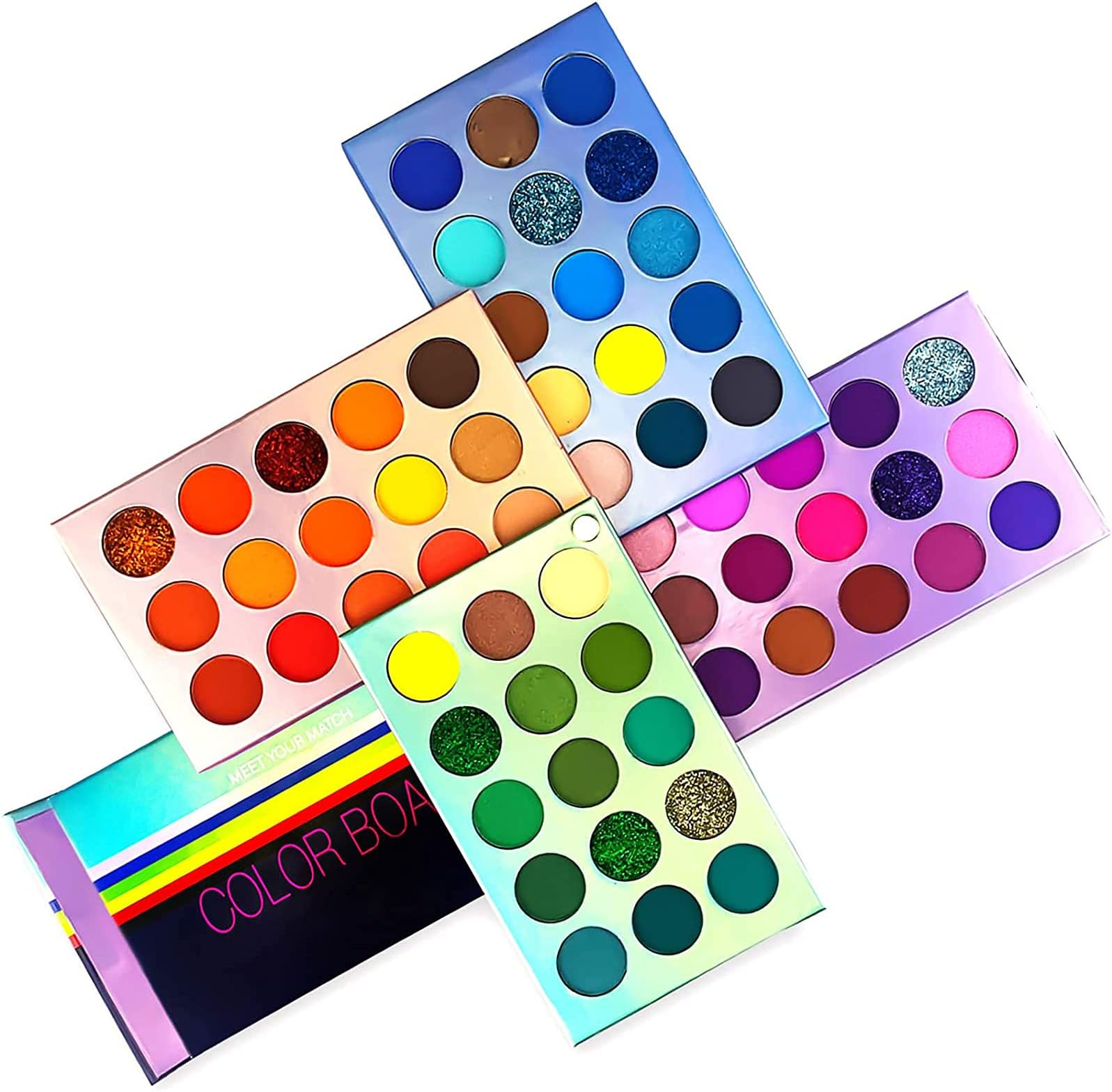 60 Colors Eyeshadow Palette, 4 in 1 Makeup Palette Set, High Pigmented Makeup, Palette Matte And Shimmer Colors Eyeshadow Palette,which are waterproof and sweat-proof Eyeshadow Palette