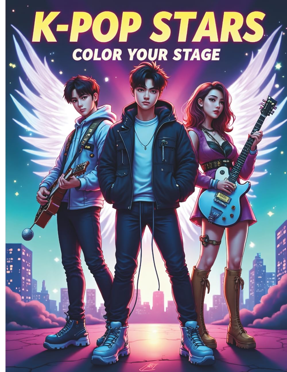K-Pop Stars: Color Your Stage: A Bold Line Art Coloring Book of Idols, Fashion, and Fantasy