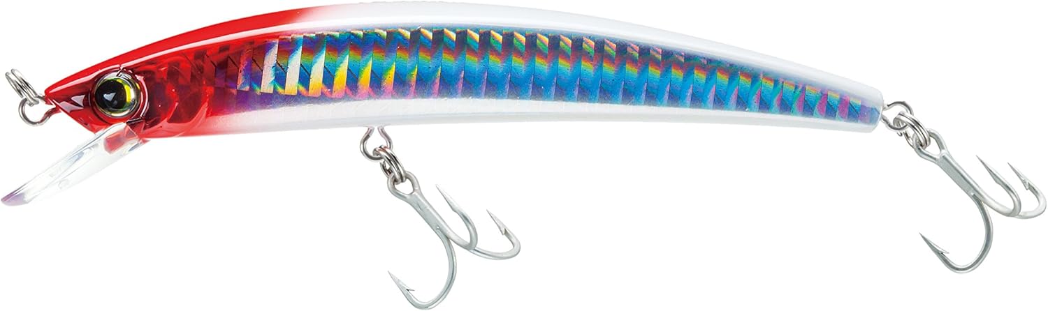 Yo-Zuri Crystal Minnow Sinking Lure 4-3/8-Inch Holographic Redhead
