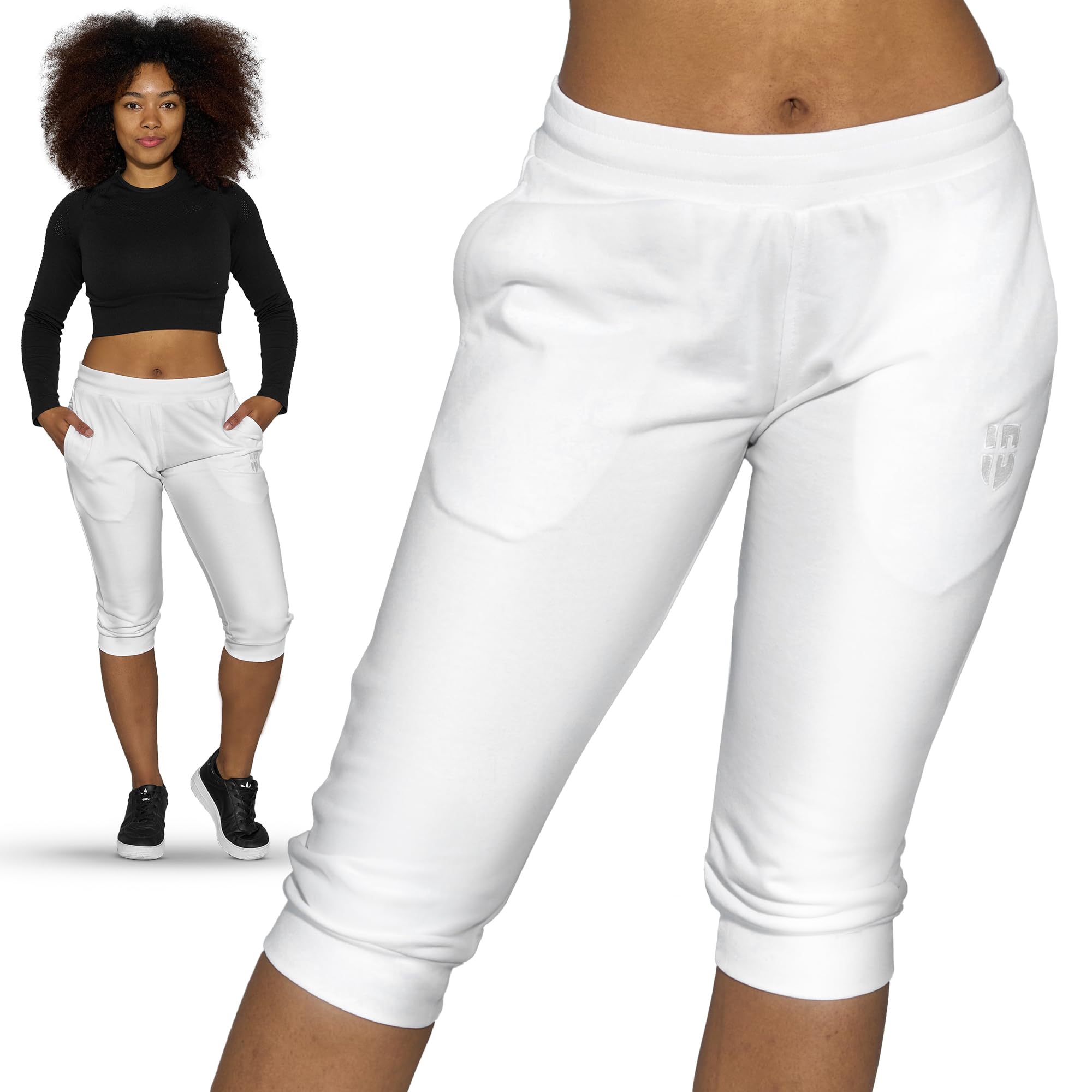 Pantacourt en coton pour femme