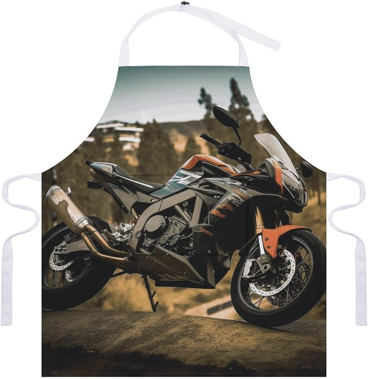 Sport Motorcycle Apron Waterproof Adult Bib Apron with Pockets Chef Aprons Long Style Women Men Aprons for Home Kitchen Cooking Baking Gardening