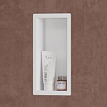Sogood White Tile Shower Niche 15 x 30 cm Wall Mounted Shelf Stainless Steel 1 Piece