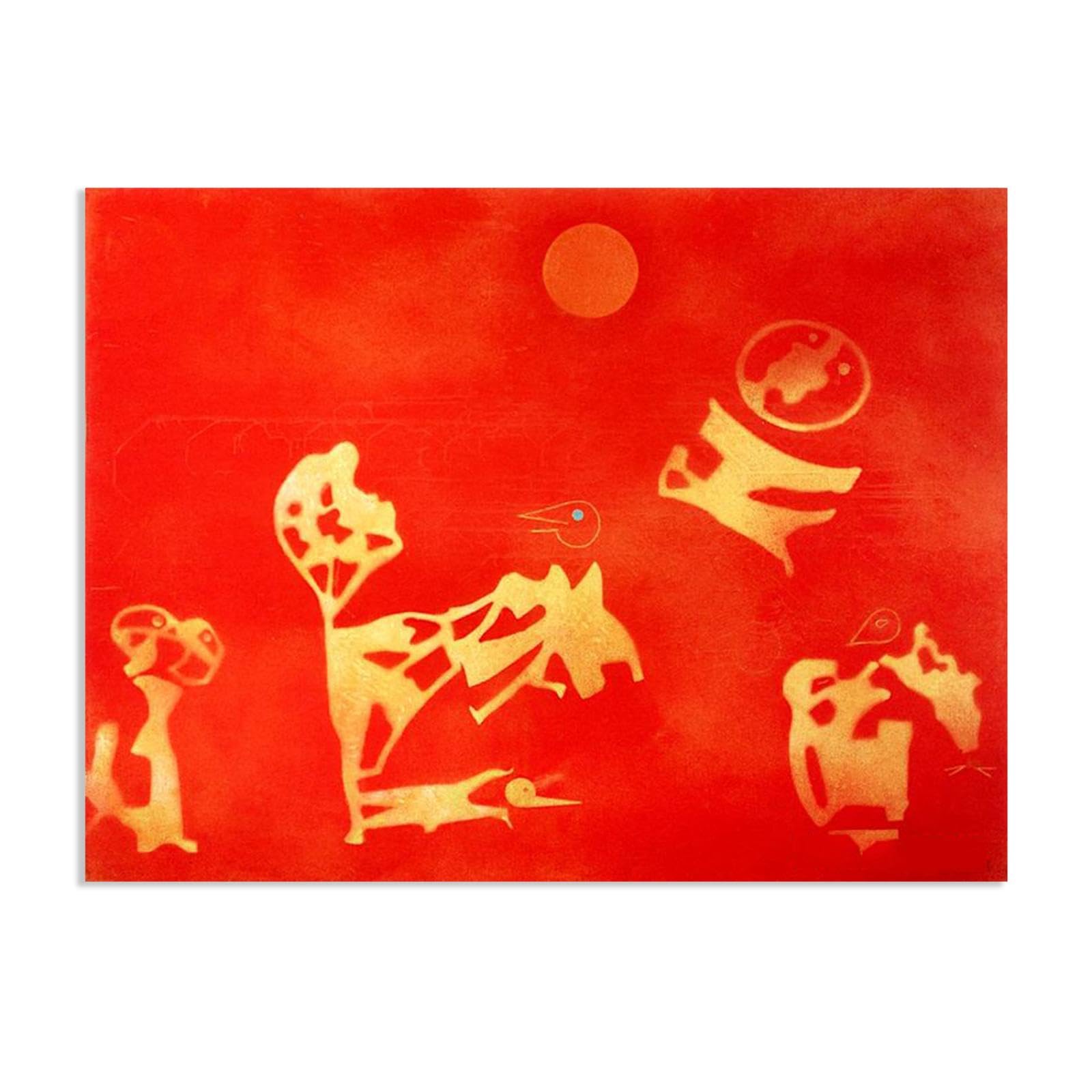 MYCGGDGH Max Ernst Canvas Wall Art Reproductions Famous Paintings Children Playing with an Astronaut Giclée Prints Abstract Gifts Aesthetic Wall Decor for Living room 65x50cm(26x19in) Frameless