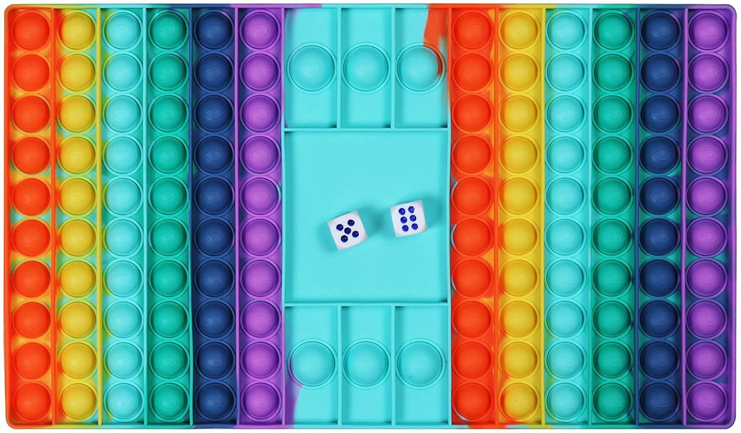 Fidget Chess Board Pop it Game, Big Push Pop it Bubble Fidget Toys, Dual Player Poppets Bubble