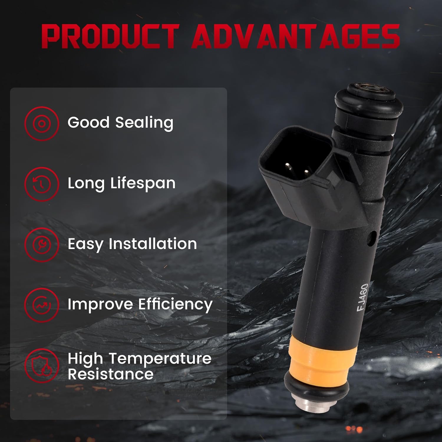 Fuel Injectors Fits for/Ford F150 1999-2003 E150 2002 2003 E150 Econoline E150 Econoline Club Wagon E250 Econoline 1999-2002 F150 Heritage 2004 4.2L FJ460 6pcs