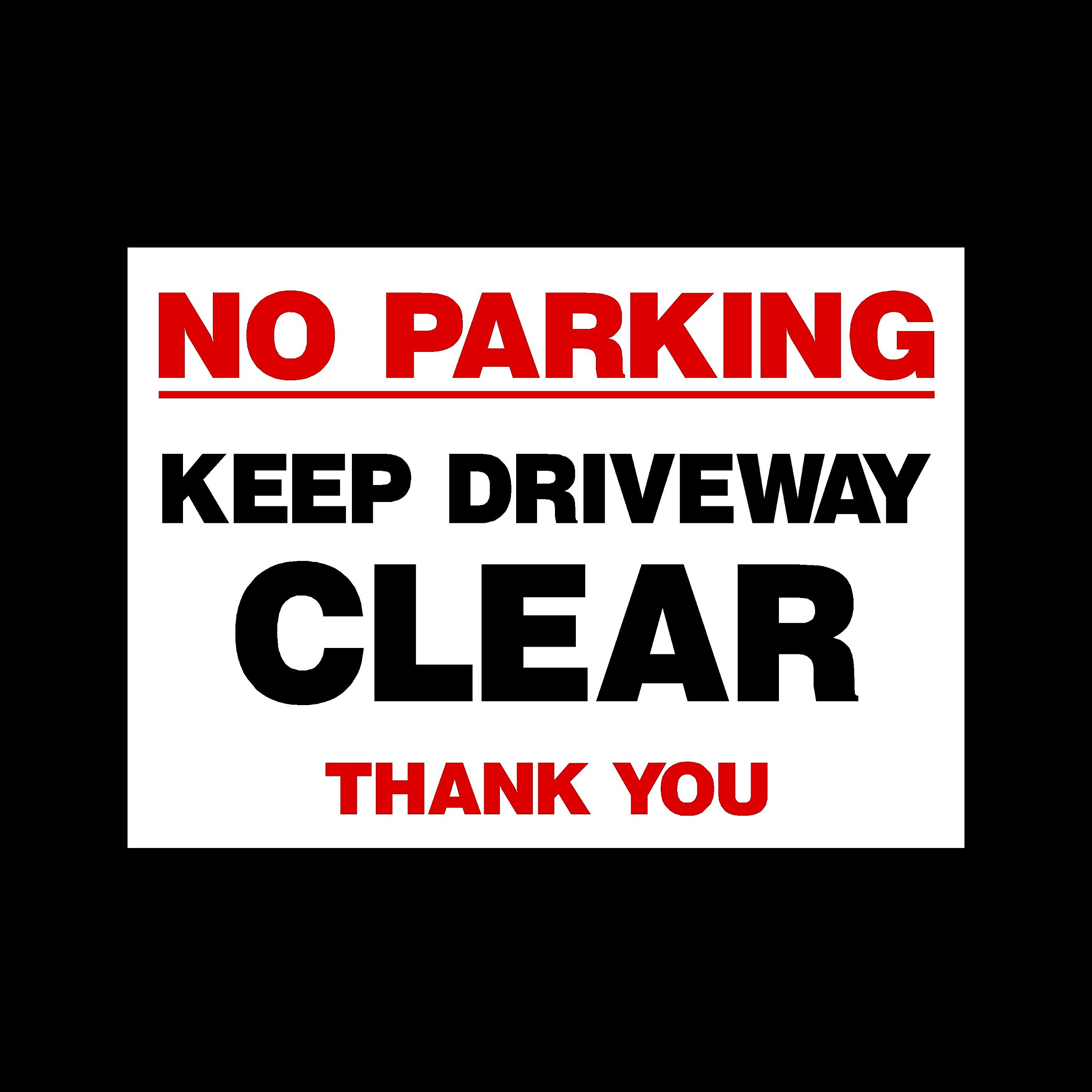 Ussp&S No Parking Keep Driveway Clear 3Mm Metal Sign - Private Property, Parking, Clamping, Disabled, Driveway, Do Not Block (Misc42)