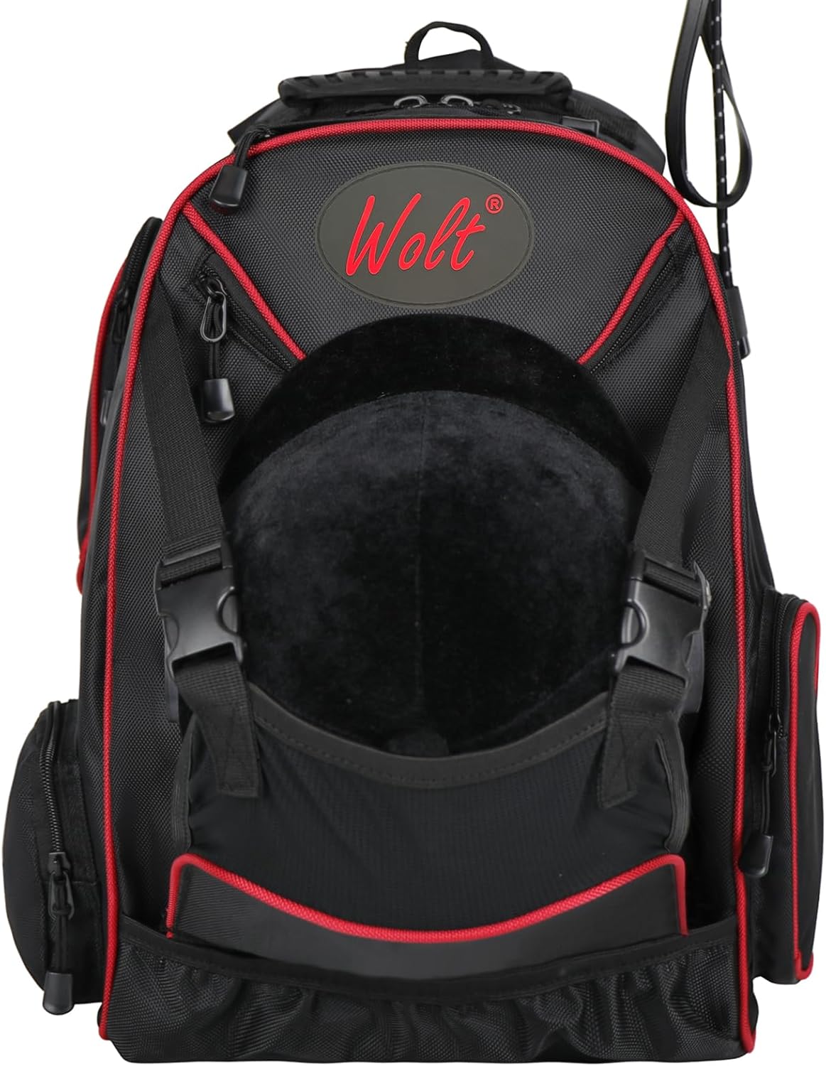 WOLT Professional Equestrian Backpack for Horse Riding, Equipment Pack Bag with Helmet Holder and Multiple Compartments