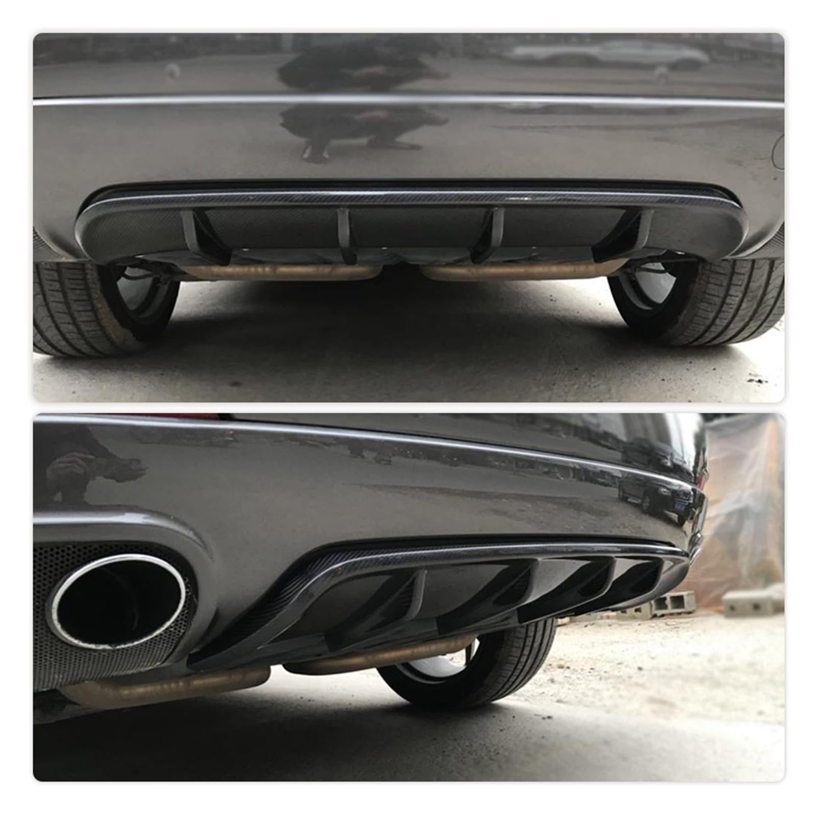 Dyfuzor tylnego zderzaka, kompatybilny z Maserati Levante 4-drzwi 2016 2017 dyfuzor tylnego zderzaka samochodu Spoiler (Color : FRP)