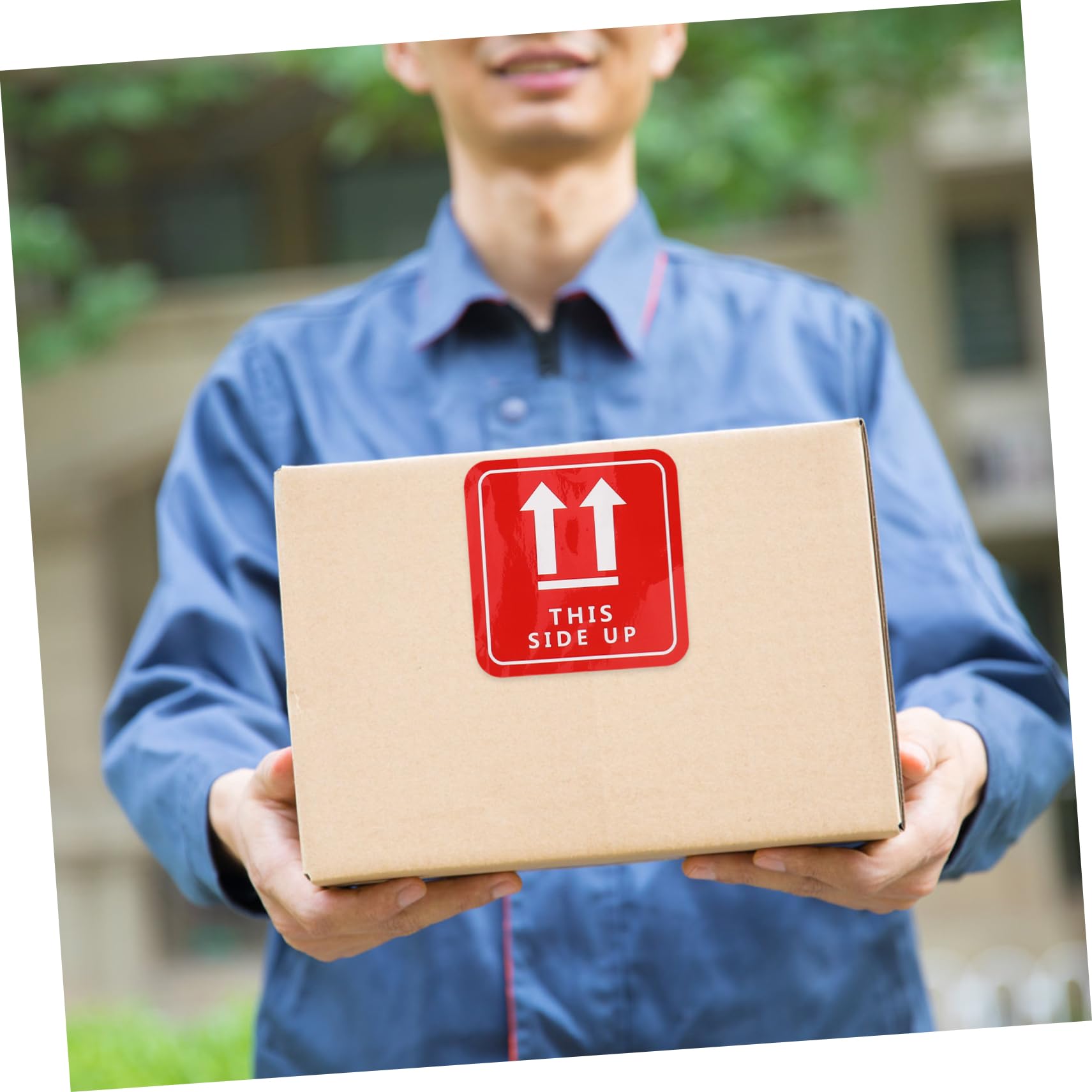 Cabilock 16 Pcs Shipping Warning Stickers Easy-to-apply Anti-falling Adhesive Labels Caution Signs for Couriers