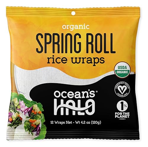 OCEANS HALO - Envolturas de arroz orgánicas Spring Roll, 4.2 onzas