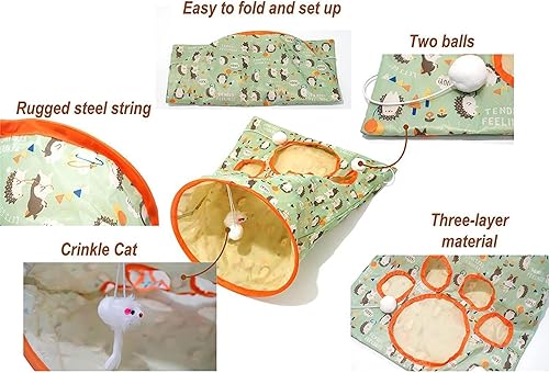 Miniatura 3 de Nanecity - Túnel para gatos, bolsa de túnel para gatos, bolsa de juguete para gatos, bolsa de Nanecity para gatos, bolsa de túnel de Nanecity para