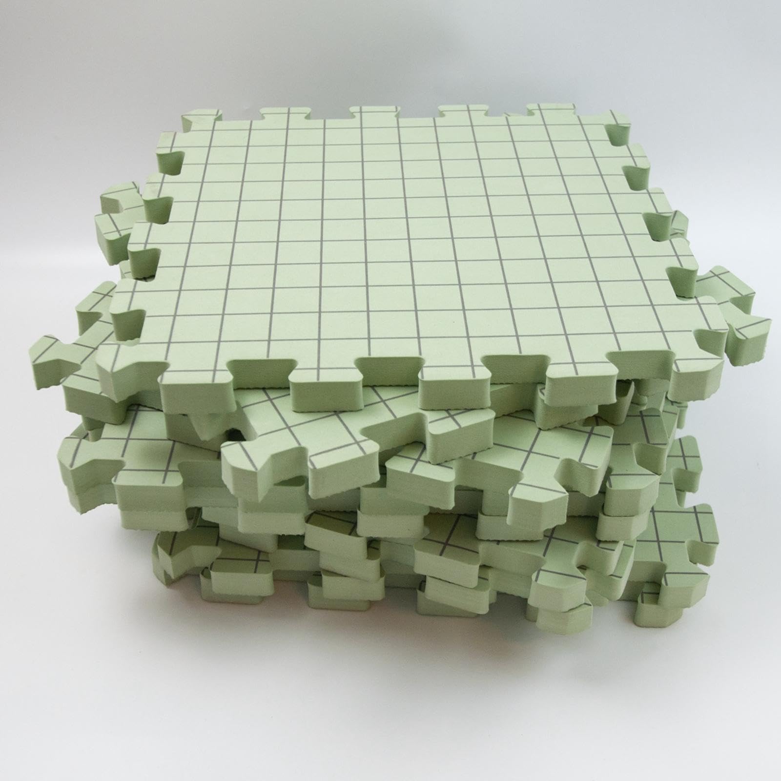 9 Pezzi Blocchi Bloccatura Maglia Tappeto Lavoro Uncinetto Kit Multiuso con Griglia Accessori Schiuma Adatto per Ricamo Fai da Te Progetto Creativo, Verde