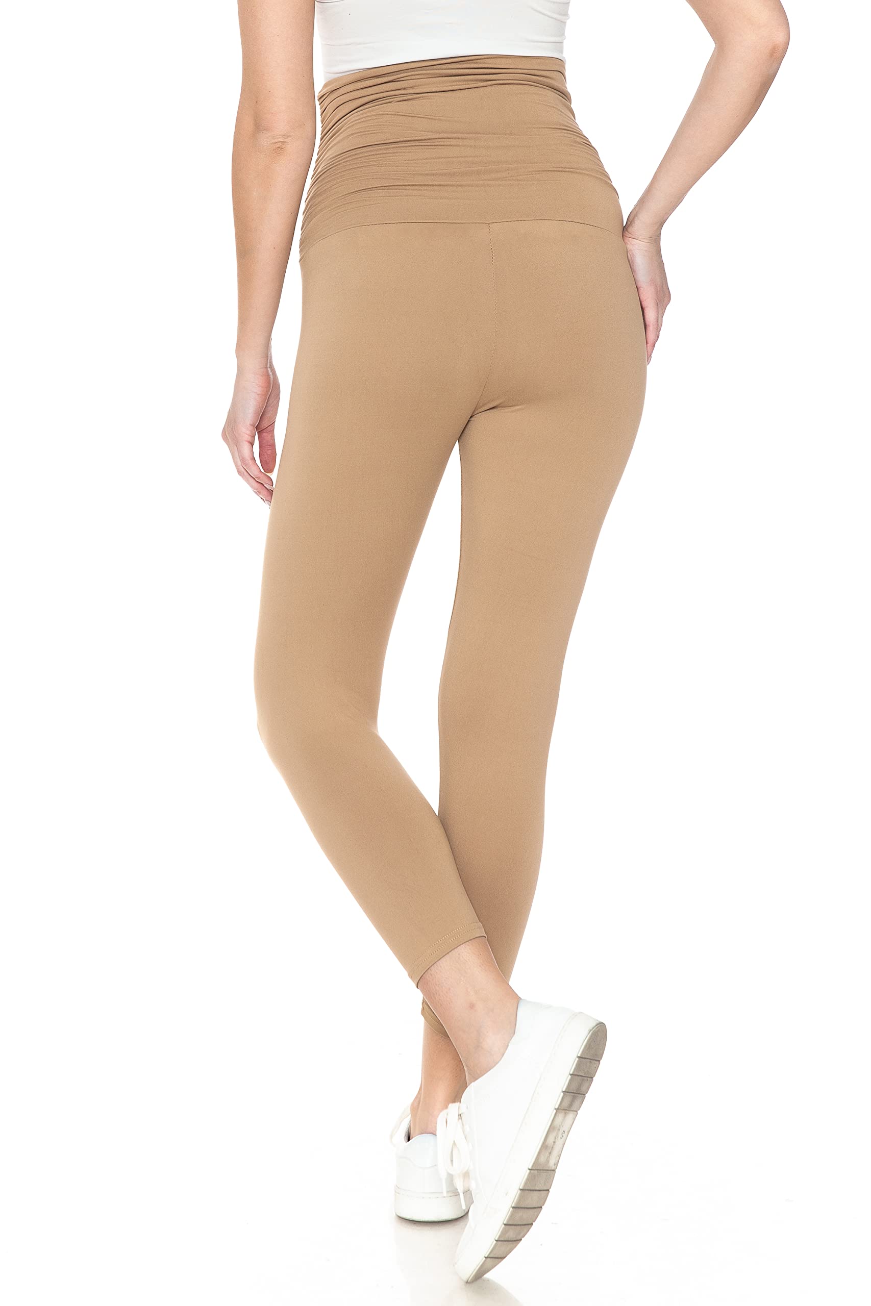 Leggings Depot Maternity Leggings Tights Medias de Maternidad, Caqui, 2X US para Mujer