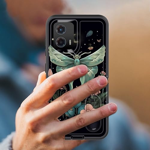 Miniatura 6 de Funda para Moto G 5G 2023 con soporte integrado, a prueba de golpes, polvo y caídas, 3 capas, grado militar, funda protectora para Motorola Moto G