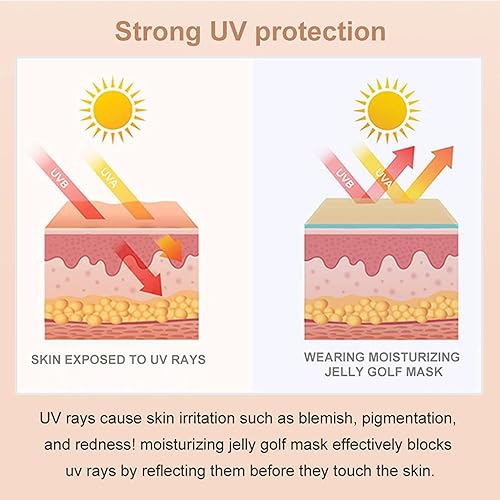 Miniatura 7 de 5 pares de parches faciales con protección UV, protector solar para ojos, golf, parches de protección solar, anti-sudor, hidratantes, adhesivos de