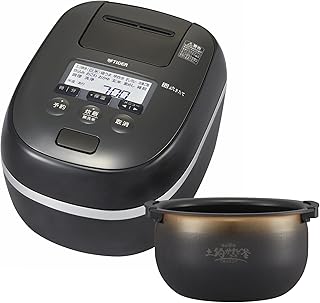 【WEB限定】タイガー魔法瓶(TIGER) 炊飯器 3.5合 圧力IH ご泡火炊き 日本製 24時間保温 土鍋かまどコート釜 ブラック JPD-G06NK