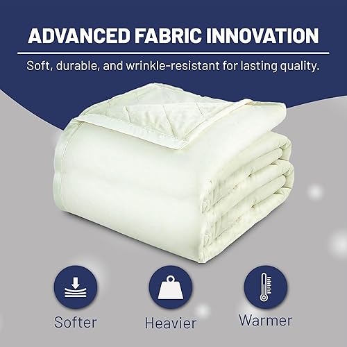 Miniatura 7 de Thermee Manta térmica de micro franela ultra terciopelo, manta eléctrica de 10 ajustes, tamaño matrimonial, manta de calefacción programable, manta