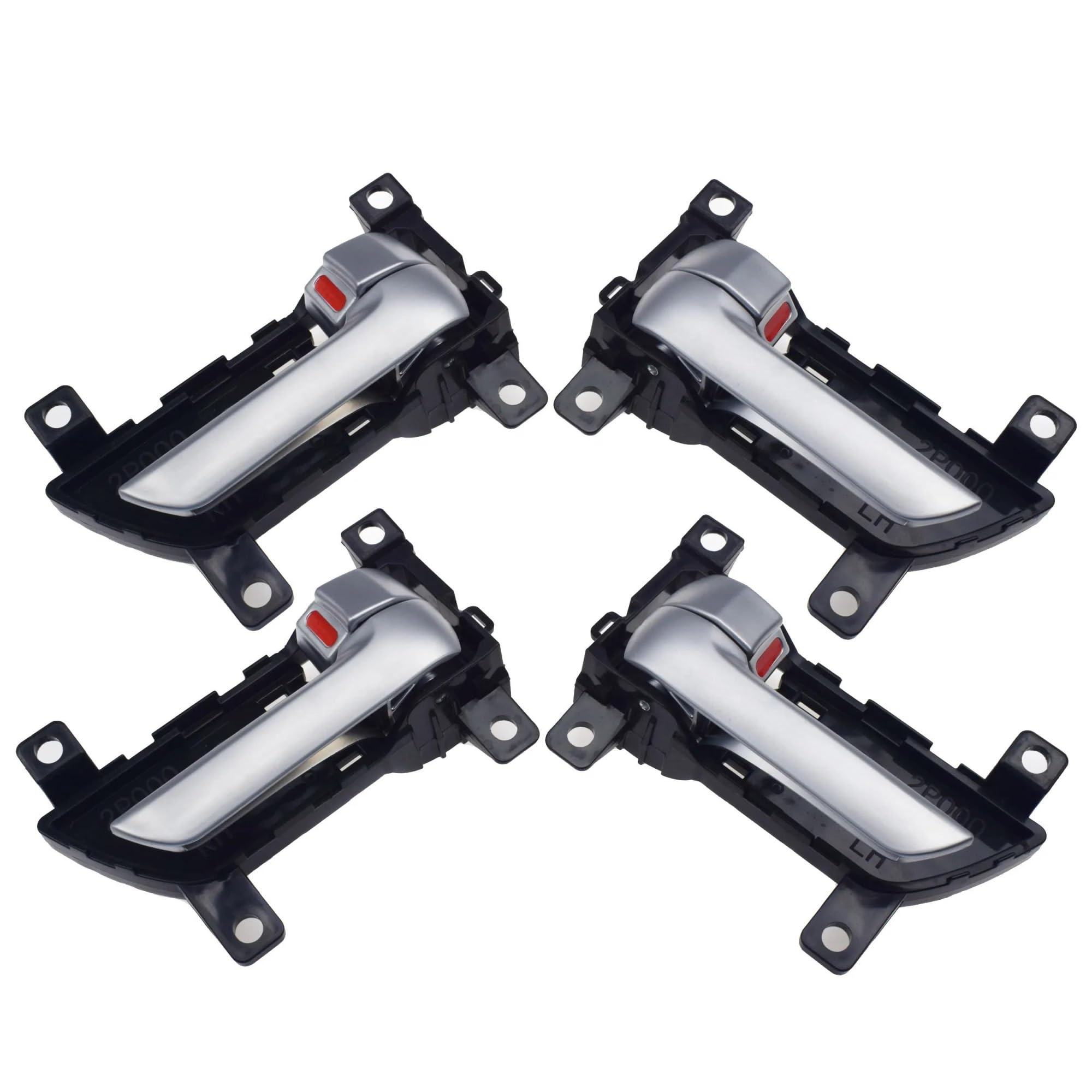 ZAPORA Car Interior Door Handle Front Rear Left Right LH RH 826101U000 826201U000 for Kia for Sorento 2.4L 3.5L 2011-2015(Set of 4 Sides)