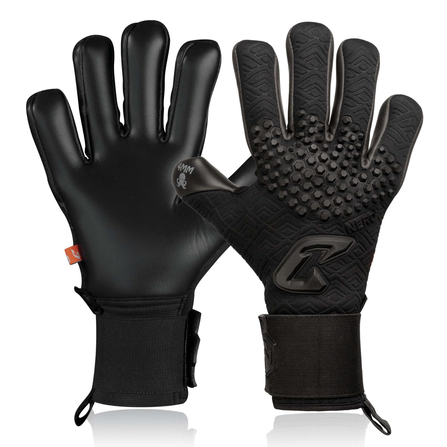 CATCH&KEEP Artico & Nero Torwarthandschuhe | Profi Fußballhandschuhe | 4mm Octopus Grip für maximalen Halt bei jedem Wetter | I-Grip Technologie & dynamischer Negativschnitt