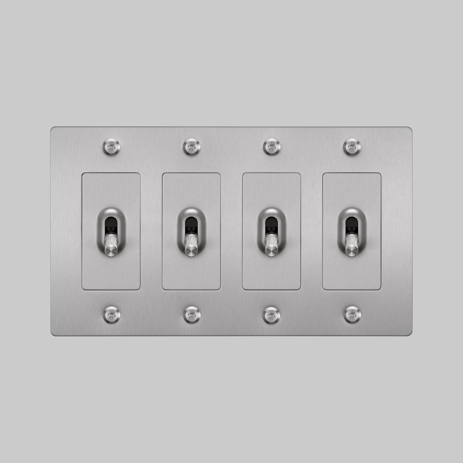Buster and Punch 4G Light Switch Linear Knurl Without Logo in Steel