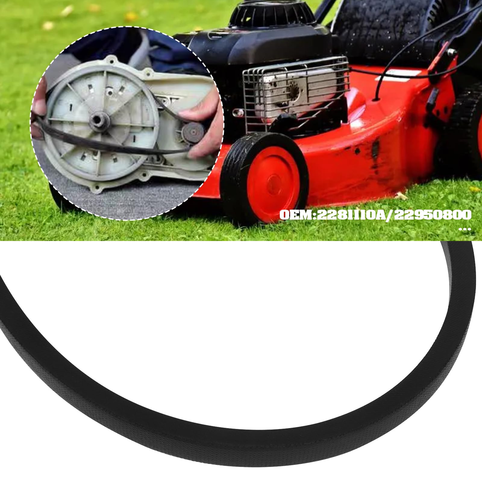 LT Easiyl 1PC Mower 5 Speed Gearbox Drive V-Belt 2184x2134mm Width 13mm 228110A 1688 22950800 Compatible with Westwood Countax Tractors - Image 2