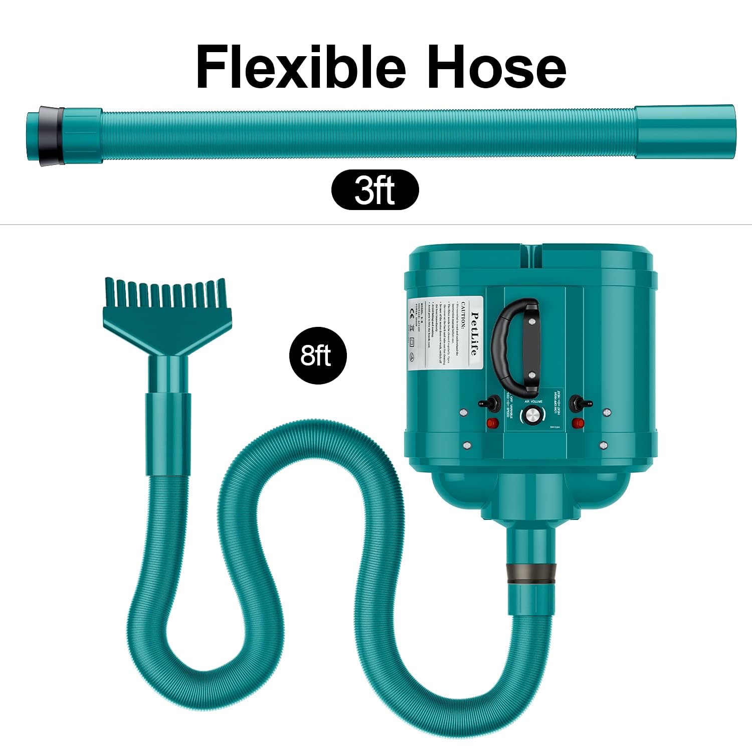 Séchoir à double moteur pour chien, 5,2 HP haute vitesse pour toilettage