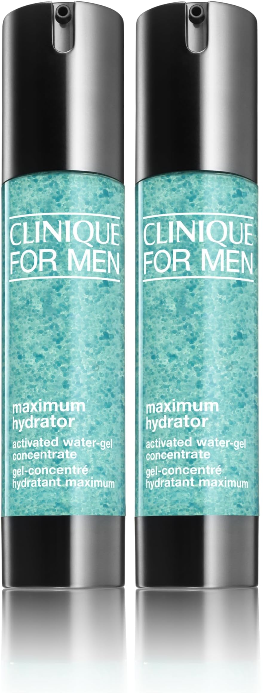 Clinique For Men™ Maximum Hydrator Activated Water-Gel Concentrate | leichte Feuchtigkeitspflege für alle Hauttypen | intensiv + erfrischend + schnell einziehend, 48 ml (Packung mit 2)