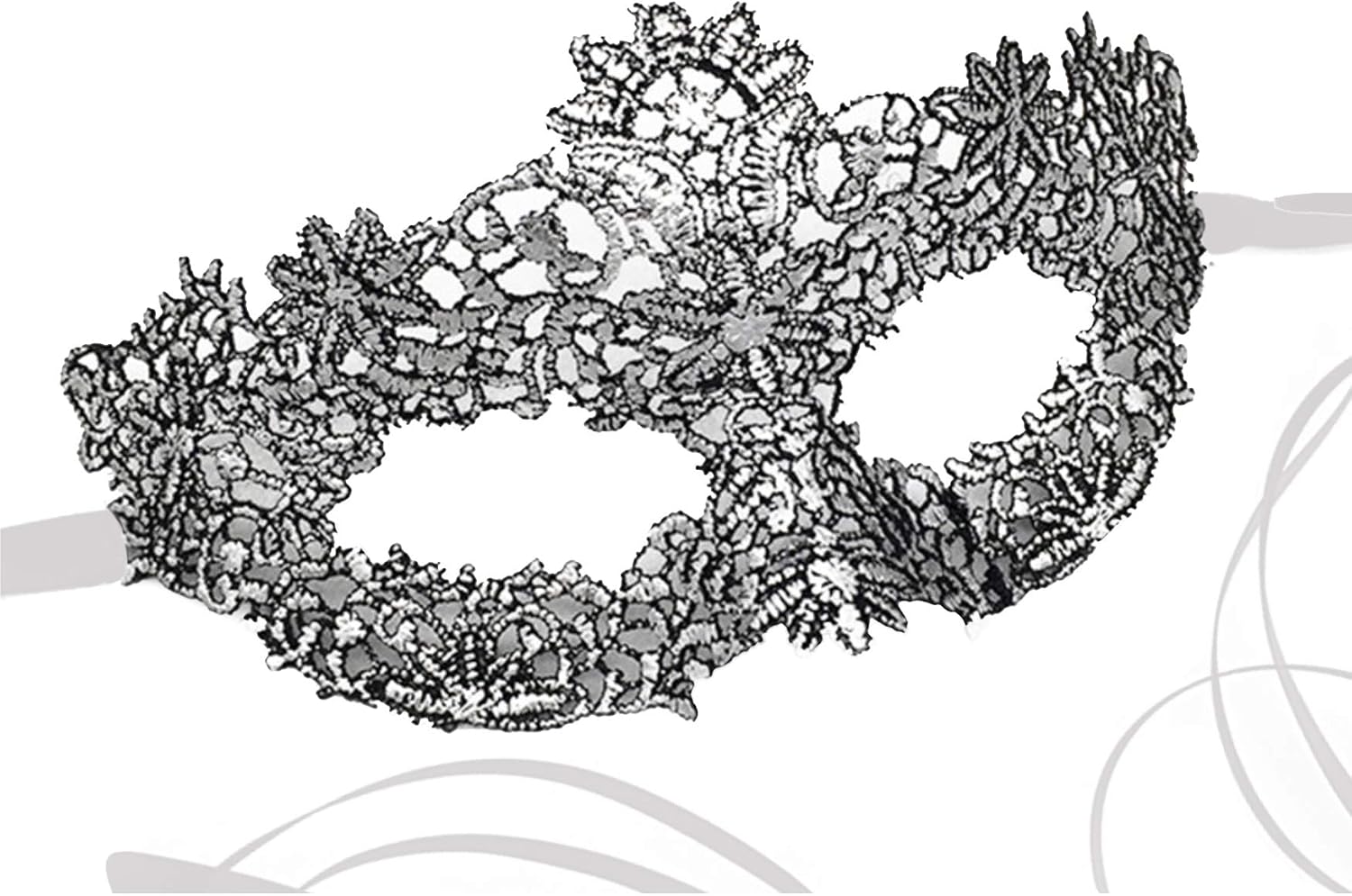 Luxury Womens Lace Venetian Masquerade Prom Halloween Carnival Mask Ball (Stunning Silver)