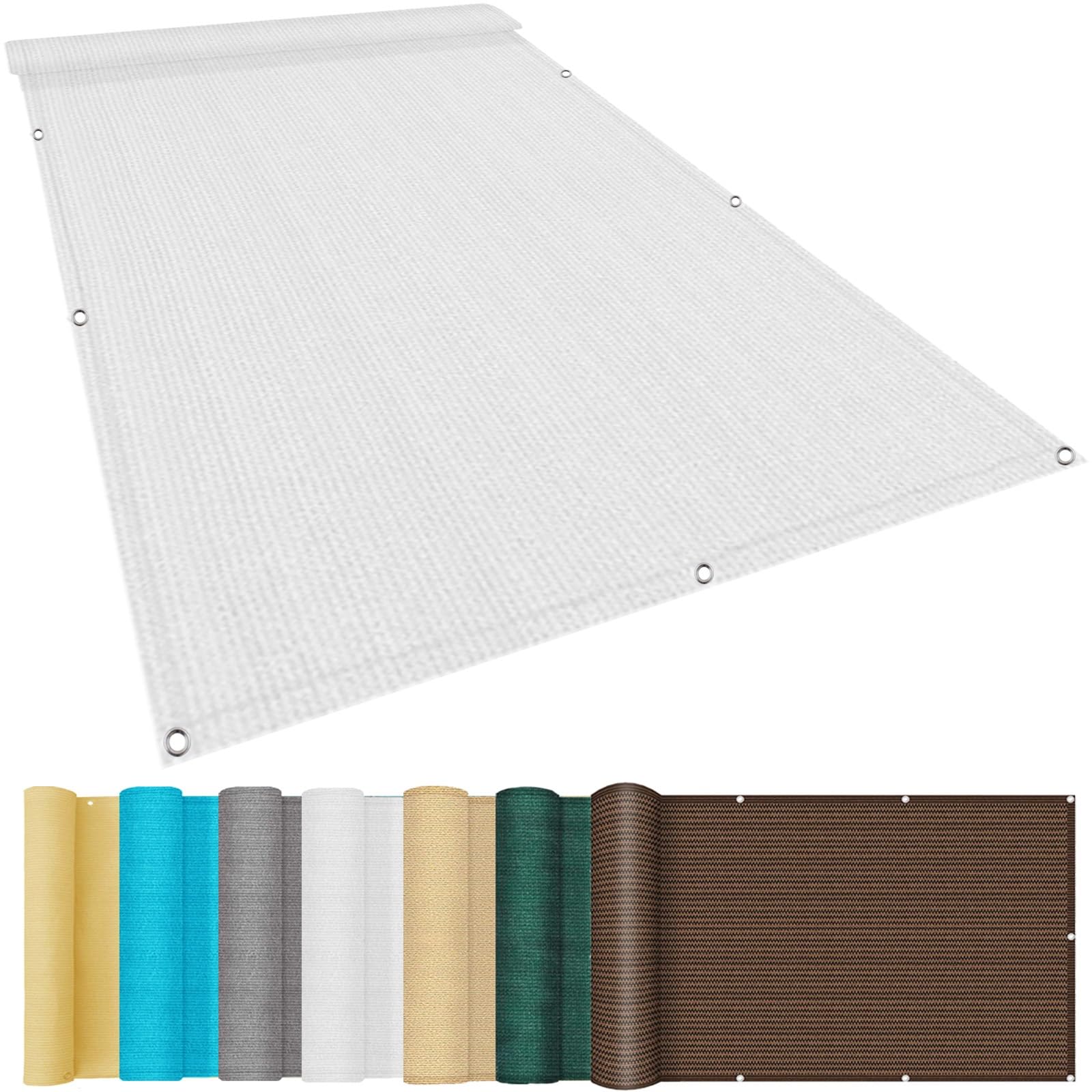 Filet d'ombrage blanc 5,5x7m pour pergola et serre de jardin anti-UV