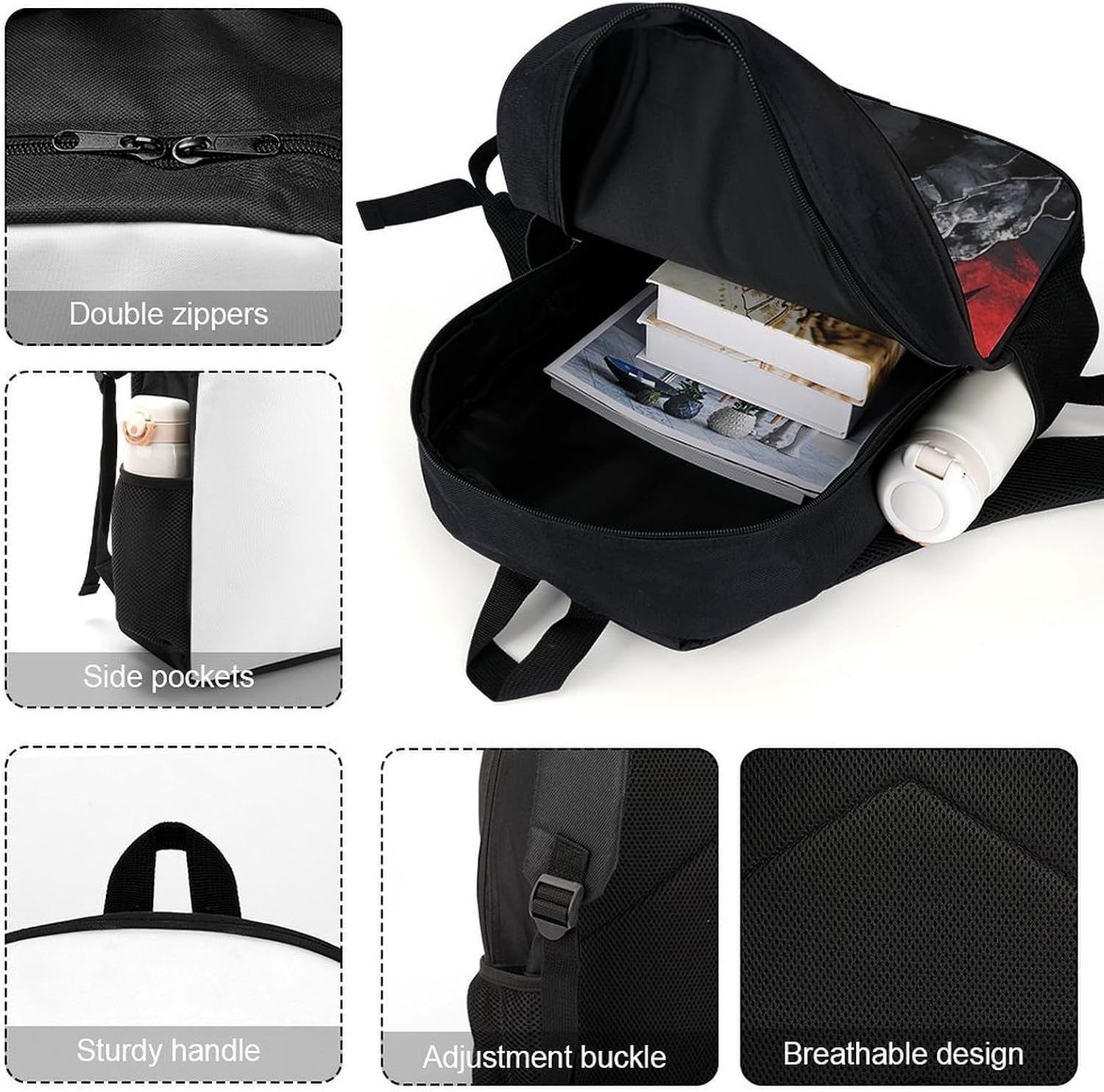 Gothic Raven 17 Inch Laptop Backpack Travel Backpack image 4