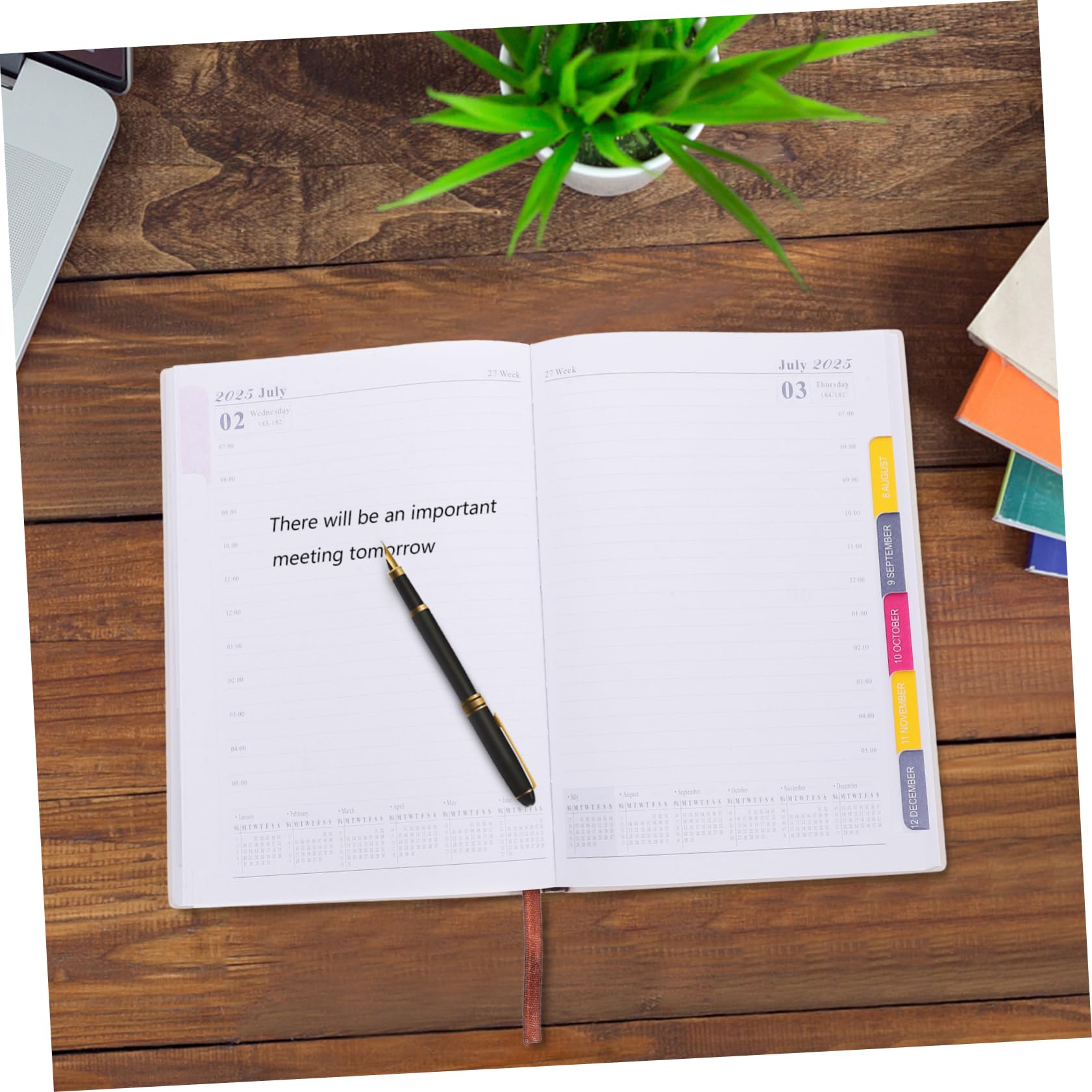 DOITOOL 3 Pezzi Agenda Planner Notepad Ufficio e Casa Organizzatore con Liscia Taccuino Duraturo PU per Pianificazione Annuale