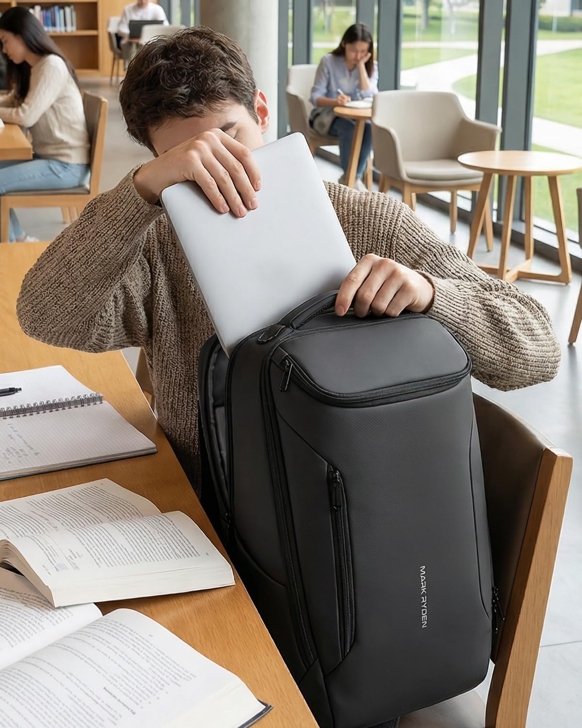 Muzee MARK RYDEN Business Backpack for Men 17.3 Inch with USB Charging Port — Amazon image 31