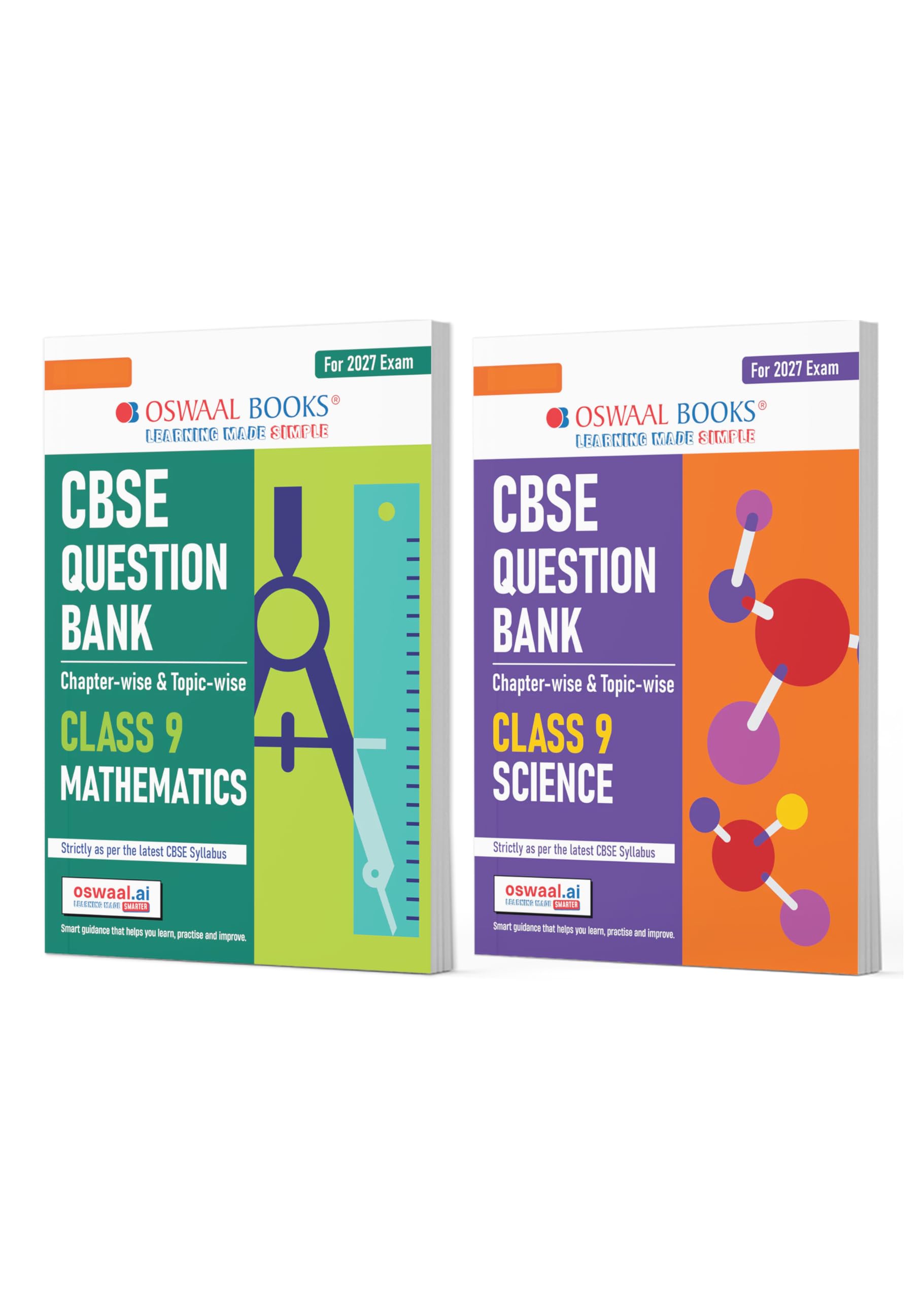 Oswaal CBSE Question Bank Mathematics & Science Chapter-wise & Topic-wise Class 9 (Set of 2 Books) For 2027 Exam with Competency Based Questions & Comprehensive NCERT coverage