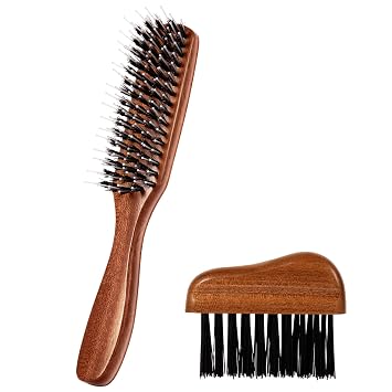 URTHEONE Dual Length Nylon Bristle Grooming Brush for All Hair Types