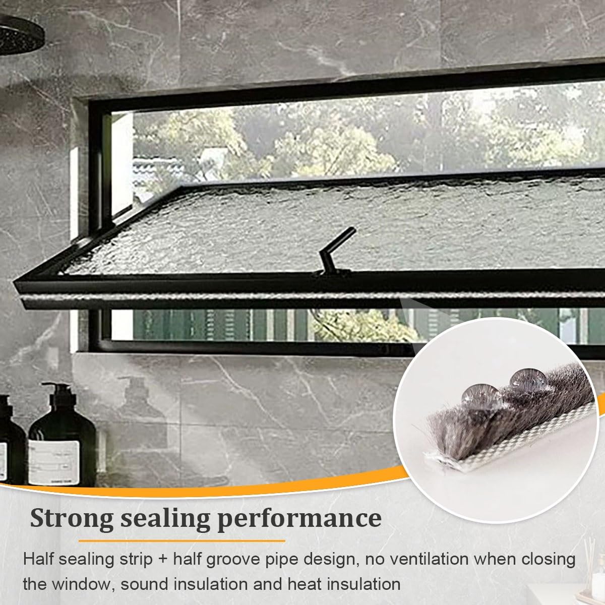 Ventana de vidrio templado giratoria de 360°, ventana de servicio corrediza vertical de aluminio con manija y cerradura, ventana de ventilación metálica empotrada para baño y cocina(White,WxH 60x30cm/