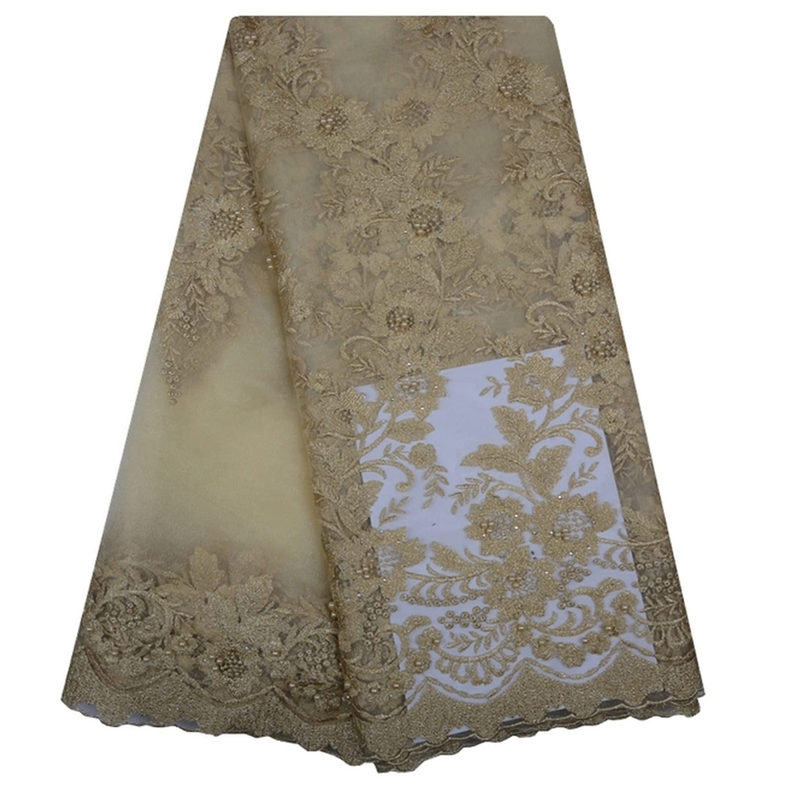 Spitzenband Afrikanische Spitze Stoff brokade Spitze französische nigerianische Spitze Stoffe for Braut Frauen Hochzeit Kleid nähen Spitzenband Weiß