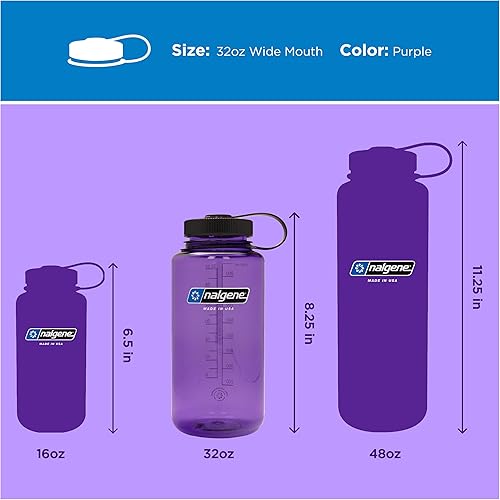Miniatura 186 de Nalgene Sustain - Botella de agua de Tritan sin bisfenol A hecha con un 50 % de material derivado de restos de plástico, 32 fl oz, boca ancha