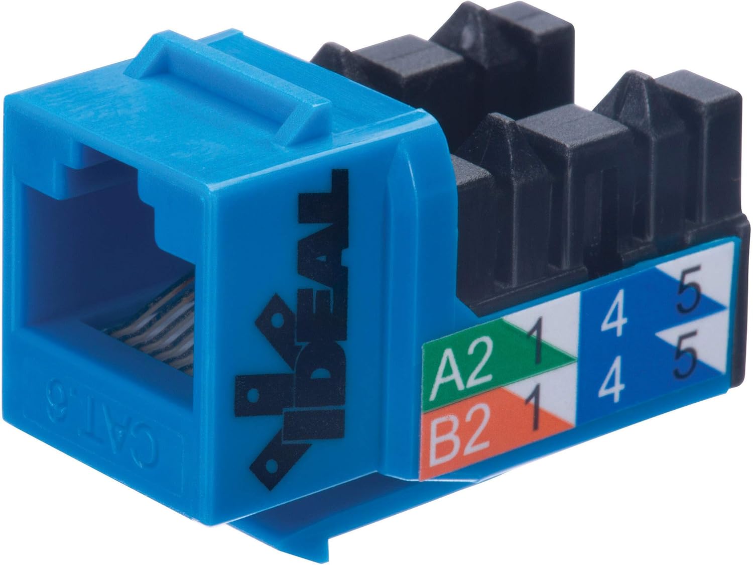 Cat6 RJ45 Punch Down Keystone Jack in Blue (100pcs/Pack) Electronics