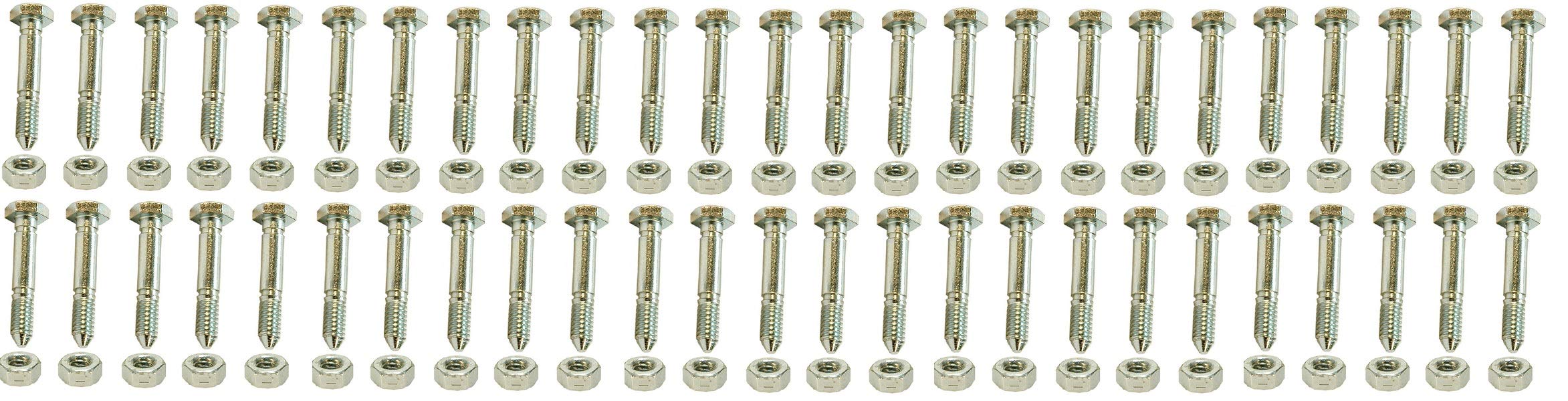 LAWN & GARDEN AMC 50 Shear Pins with Lock Nuts Compatible with Ariens 532005 53200500 05907100 51001600, Also Compatible with John Deere AM123342