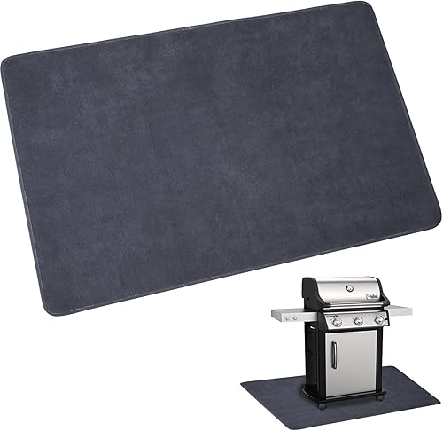 AiBOB Under Grill Mat, Tapete impermeable para exteriores para terrazas y patios, tapete absorbente para barbacoa, reutilizable, 36 x 48 pulgadas,