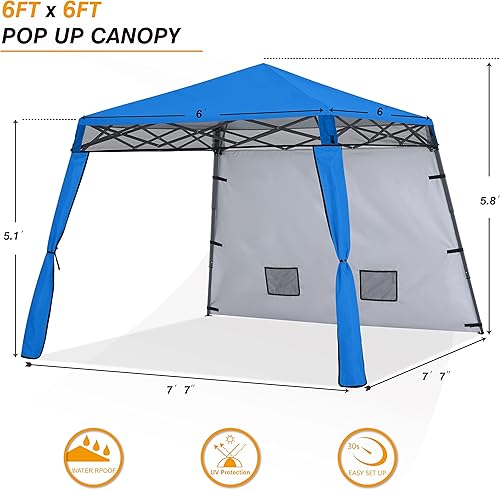 Miniatura 4 de COOSHADE - Toldo plegable compacto, refugio para protección solar instantánea, cabaña portátil fresca